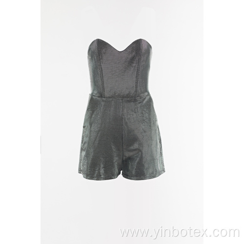 Nylon shiny jumper with short pant